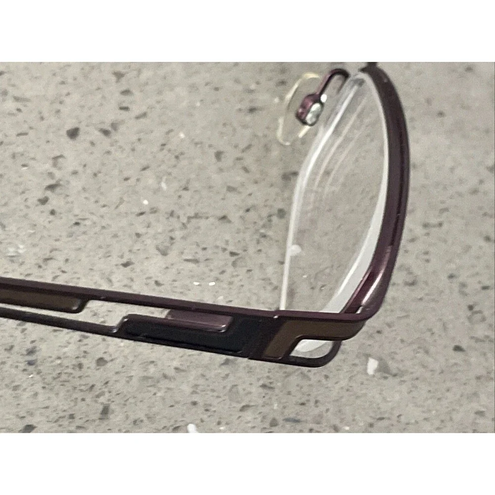 CEN ADP016 Eyeglasses 48-17-130 FRAMES ONLY BLK CEN Half Rim Purple bronze